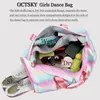 Utomhusväskor Kids Duffle Bag For Girls Teens Gymnastik Gym Dansskosfack Våt Pocket Weekender Overnight Sports