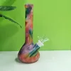 Home Garden 7 pulgadas interruptor de impresión bongs silicona bong pipas de agua fumar pipa de agua dab rigs hookah Brillan en la oscuridad