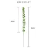 Vegetazione floreale finta 3 pezzifesta 59 cm verde eucalipto artificiale foglie di denaro ramo casa decorazione del giardino fiori finti pezzo di fiore piante finte J220906