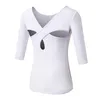アクティブシャツ女性用シャツクイックドライウィッキング通気性長袖ルーズヨガランニングワークアウトスリムアクティブウェアスポーツトップ