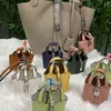 Schlüsselanhänger 2022 Neue Mini Eimer Tasche Schlüsselbund Geldbörse Taschen für Luxus Marke Frauen Handtaschen Tote Leder Tote Handtasche T220909