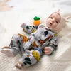 Strampler Hibobi 018M geborenes Baby Junge Mädchen Strampler Tiermuster Baumwolle Langarm Säuglingsoverall Frühling und Herbst Kinder Outfit 220909