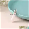 Charms 8x32mm Hexagon Prism Rose Quartz Crystal Stone Charms Pendant Natural Bead H￤ngen f￶r smycken Making Drop Delivery 2021 Hitta DHU57