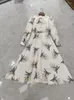 Casual Dresses Spring 2022 Women Simulation Silk Face Long Printed Dress