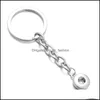 Keychains Snap sieraden 12 mm 18 mm sleutelhangers voor sleutelring vrouwen geschenken meisje sleutelhanger tas hanger drop levering 2021 mode accessoires d dhsod