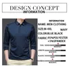 Tshirts masculino Browon Manga longa Camista Primavera e outono Business Casual Slim Turndown Collar Collar Padr￣o Geom￩trico Roupas de camiseta 220909