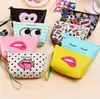 Косметические сумки M441 Bag PU Cartoon Lovely Musterful Eye Eye Modern Girl Heress Pired Оптом