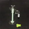 ASH CATCHER CON DOCCIA RIMOVIBILE PERC Narghilè Glass Bong Water Pipes 14mm 45 Contenitore cera siliconica a 90 gradi