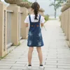 Salopette Enfants Denim Coton Combinaison Enfants Salopette Printemps Automne Jupes Courtes Filles Bretelles Occasionnelles Jupe Enfant Adolescents Fille Vêtements 220909