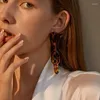Bengelen oorbellen acryl dikke ketting druppel voor vrouwen hiphop geometrische kleur kwastje lange oor ring Koreaanse punk sieraden pendientes