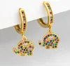Jewelry Earrings Cubic Zirconia dragonfly elephant Dangle Earring crystal Rainbow drop earrings for women Fashion jewelry wholesale hwe4