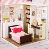 Sevimli Bebek Evi Mobilya Minyatür Dollhouse DIY Minyatür Ev Odası Casa Oyuncakları Çocuklar İçin Diy Dollhouse M09F Y0329289K3941586