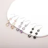 Women's Sweet Dangles S925 Sterling Silver Long Hook Earrings with Delicate Gemstones Ladies Simple High Jewelry Birthday Gifts