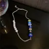 Tour de cou coloré glaçure marguerite petite fleur perle collier personnalité couleur bonbon clavicule chaîne insolite pour les femmes bijoux cadeau