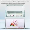 Armário de exibição de sorvete curvo comercial, grande capacidade, vitrine de picolé, multifuncional, máquina de armazenamento de sorvete duro