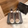 Designer Casual Shoes High Top Low Cavas Tennis Hombre Face Layer Waxed Cowhide Women Storlek 35-40