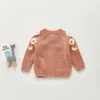 Pullover Citgeett Autumn Winter Infant Baby Girls Boys Sweater Sweater Cardigan Long Long Single Flowers Flowers Jacket Jacket 220914