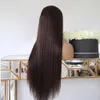 Bone Straight Dark Chocolate Brown U Part Wigs Middle/Side Open 100% Human Hair Wig Peruvian V Shape Full Machine Made 30Inch