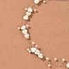 Hair Clips Pearl Petals Bridal Headpieces With Ribbon Handmade Wedding Headband Accessories For Party JL