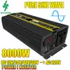 Reine Sinuswellenleistung Wechselrichter 8000W 4000W LCD -Anzeige Solar Wechselrichter 12V 24 V 48 V bis 220 V Spannungstransformator Autoladungswandler
