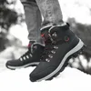 Boots Winter Men's Nice Waterproof Plush Snow Outdoor Man Shoes Safety Boot PU Leather Work Hiking Origin Chic Design