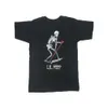 Lil Peep Merch Tshirt Black Og Skeleton 티셔츠 크리스마스 의상 코스프레 패션 캐주얼 짧은 슬리브 의류