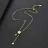 Conception classique Gold Clover Lock Pendant Collier Bijoux pour les femmes Gift Women