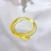 Collier Boucles d'oreilles Ensemble 2022 Couleur transparente tendance R￩sine en acrylique Twist Ring Bracelet Round Round Round Round