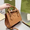 Evening Bags Bamboo Handle Classic Handbags Lady Designer Tote Vintage Leather Bucket Women Shoulder Color Matching Shopping Purses Large Letter Print