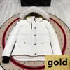 Dames donsjack Parka gouden badge Warm houden winddicht Bovenkleding Jassen Dikker om de kou te weerstaan Winterjas Pluche kraag kwaliteit Overjas zwart gewatteerd jack 2XL