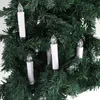 10pc LED Candle Light with Clips Home Party Wedding Xmas Tree Decor Remote controlled Flameless Cordless Christmas Candles Light Y20010237W