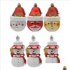 Party Decoration Party Decoration 4in Christmas Ball Xmas Tree Hanging Ornament Shatterproof Santa/Snowmans For Seasonal Homeindustry Dhzwj