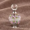 Perfume Bottle 5ml Vintage s Heart Shape Manual Painting Empty Refillable Metal Glass Wedding Decoration Gift 220909