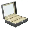 Watch Boxes PU Leather Box Case Organizer Display With Soft Pillows For Men Women Jewelry Gift