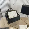 2022 Fashion Women Trunk Makeup Designer Bag Luxury Gold Chain Metal Accessories Classic Diamond Lattice Quilted Handbag Messenger Vintage Suitcase Coin Purse