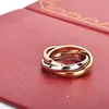 039Gold Silver RoseGold039 Threering Crossing Triple Rings for Women Men Lovers039 316L Titanium Steel Wedding Band Anei5783263