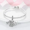 925 Silber für Pandora Original Charms DIY Anhänger Damen Armbänder Perlen Dog Collection Charms Golden Retriever Knochen Fußabdruck Doggy