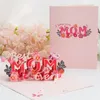 Greeting Cards 2022 3D Up Flower Card Flora Greeting Card for Birthday Mothers Father's Day Graduation Wedding Anniversary Get Well Sympathy