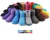 MENINAS MINI MINI BOTAS DE NEW Austrália Pesca de ovelha curta U5854 Soft confortável Mantenha a bota quente com cartão de loda