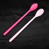 Cucchiai di miele color caramella Manico lungo Gelato Dessert Scoop Bambini Cucchiai per mescolare il latte Cucina Ristorante Scoop rotondi TH0268