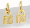 Sieraden Oorbellen Zirkonia slot de stierenkop Dangle Earring kristal Regenboog oorbellen voor dames Mode-sieraden groothandel xne5