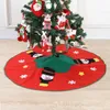 Décorations de Noël 90cm Fleur de prunier Coeur Trois Père Noël Bonhomme de neige Jupe d'arbre rouge Joyeux Décoration de la maison Cadeau 2022