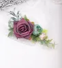 Headpieces Vintage Deep Red Flower And Leaves Hair Comb Mysterious Charm Wedding Bridal Accessories Dancing Party For Elegant Women