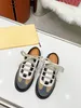 2022 Automne Slip-on Sneakers Designer Pantoufles à lacets Noir Brown Casual Chaussures Mode All-Match Baskets Pantoufles plates avec boîte taille 35-41