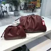 Women's Brand Genuine Leather Cloud Bag Retro Underarm Bag Luxury Gold Glitter Laser Tote Bag Pleated Dumpling Handbag Clutch Y220413 2022