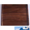 DHL Rectangle Black Walnut Plates Delicate Kitchen Wood Fruit Vegetable Bread Cake Dishes Multi Size Tea Food Snack Trays bb0123