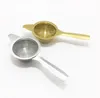 Stainless Steel Tea Strainer Filter Fine Mesh Infuser Coffee Cocktail Food Reusable Gold Silver Color SN4686