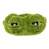 Berretti 1pc Triste Rana Sonno Maschera Visiera Peluche Copertura Degli Occhi Viaggi Relax Regalo Benda Toppe E Stemmi Cartoni Animati A Pelo Per Il Capretto adulto