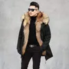 Jaquetas masculinas inverno casacos quentes roupas masculinas para baixo longo impermeável casaco de pele do falso para homem jaqueta de inverno jaqueta de inverno 220908