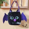 Halloween Candy Bag Pumpkin Handbag Hooded Round Totes Bucket Trick or Treat Gift Bags for Festival Decoration Props Spider Cat Witch Collection Pouch INS